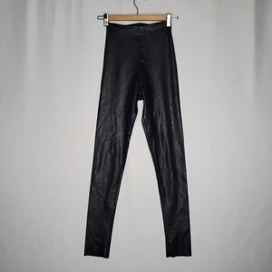 Commando Faux Leather Leggings Pants Small Black High Rise Skinny